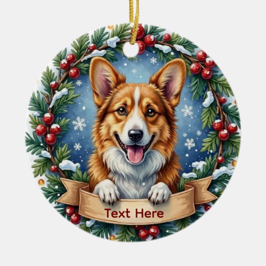 Pembroke Welsh Corgi Christmas Ornament (Voorkant)