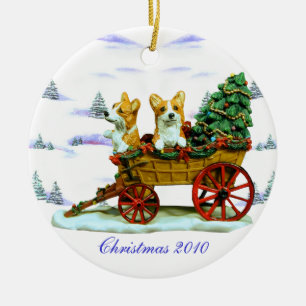 Pembroke Welsh Corgi Circle Ornament