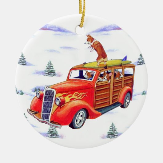 Pembroke Welsh Corgi Circle Ornament (Voorkant)