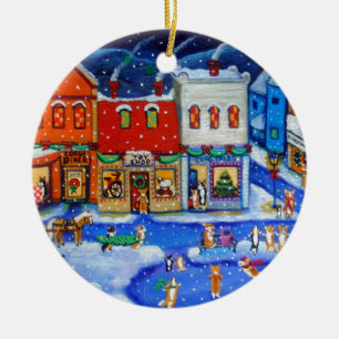 Pembroke Welsh Corgi Circle Ornament