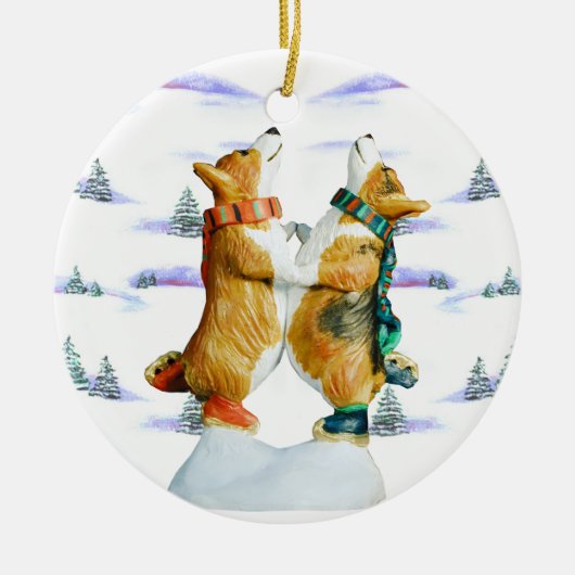 Pembroke Welsh Corgi Circle Ornament (Voorkant)