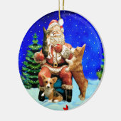 Pembroke Welsh Corgi Circle Ornament (Links)