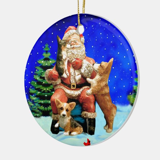 Pembroke Welsh Corgi Circle Ornament (Links)