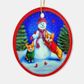 Pembroke Welsh Corgi Circle Ornament (Links)