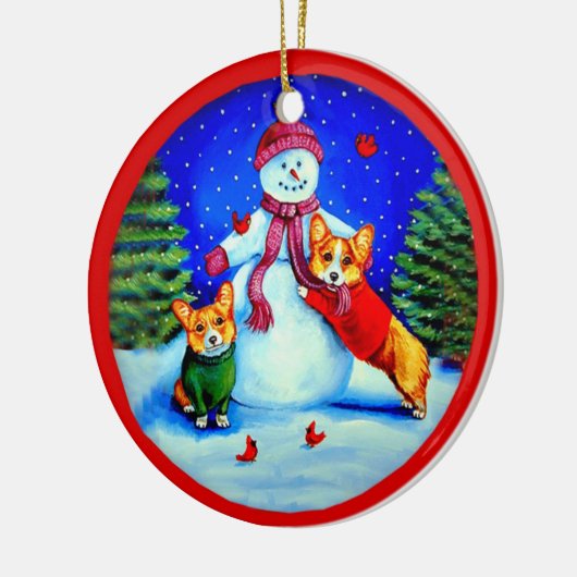 Pembroke Welsh Corgi Circle Ornament (Links)