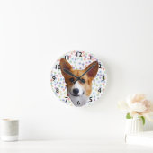 Pembroke Welsh Corgi Clock Ronde Klok (Huis)