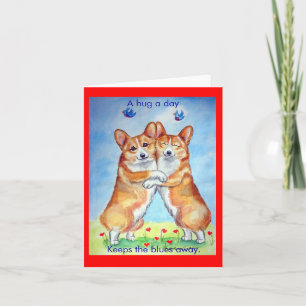 Pembroke Welsh Corgi Corgi Hugs Note Cards Kaart