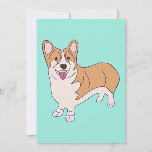 Pembroke Welsh Corgi Custom Party uitnodigingen (Achterkant)