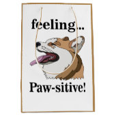 Pembroke Welsh Corgi Cute Dog  Medium Cadeauzakje (Voorkant)