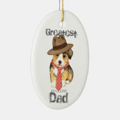 Pembroke Welsh Corgi Dad Ceramic Ornament (Rechts)