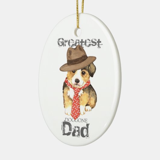 Pembroke Welsh Corgi Dad Ceramic Ornament (Links)
