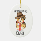 Pembroke Welsh Corgi Dad Ceramic Ornament (Voorkant)