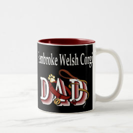 Pembroke Welsh Corgi Dad Gifts Tweekleurige Koffiemok