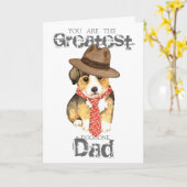 Pembroke Welsh Corgi Dad Kaart (Gele Bloem)