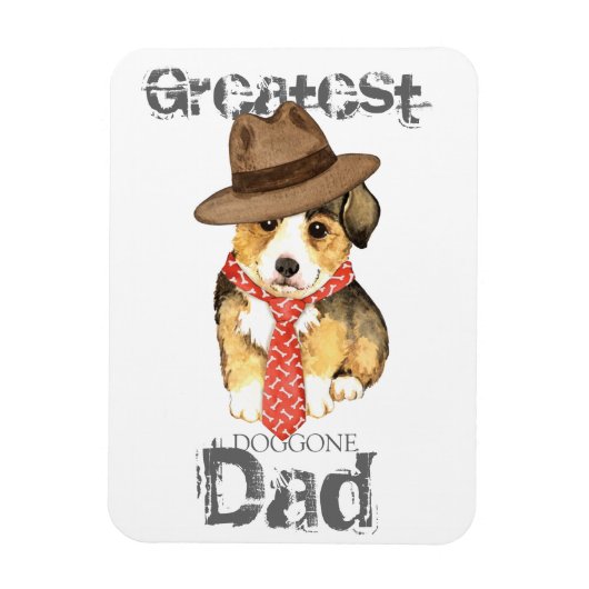 Pembroke Welsh Corgi Dad Magneet (Verticaal)