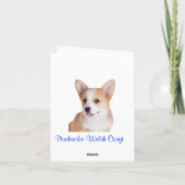 Pembroke Welsh Corgi denkt aan je Wenskaart Kaart (Achterkant)