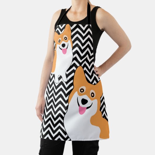 Pembroke Welsh Corgi Dinner Time Schort (Insitu)