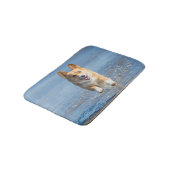 Pembroke Welsh Corgi Dog aan het strand Badmat (Gekanteld)