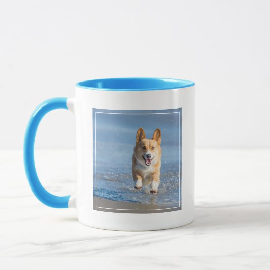 Pembroke Welsh Corgi Dog aan het strand Mok (Links)