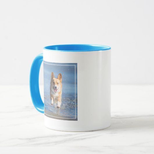 Pembroke Welsh Corgi Dog aan het strand Mok (Voorkant links)