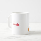 Pembroke Welsh Corgi Dog Aangepaste naam Koffiemok (Voorkant links)