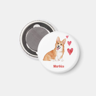 Pembroke Welsh Corgi Dog Aangepaste naam Magneet