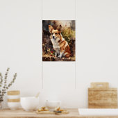 Pembroke Welsh Corgi Dog Art Print Poster (Keuken)