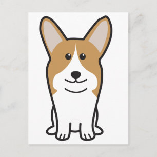 Pembroke Welsh Corgi Dog Cartoon Briefkaart