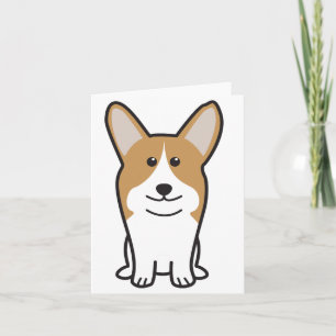 Pembroke Welsh Corgi Dog Cartoon Kaart