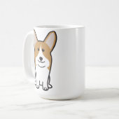 Pembroke Welsh Corgi Dog Cartoon Koffiemok (Voorkant links)