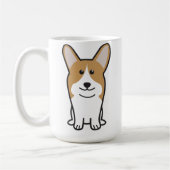 Pembroke Welsh Corgi Dog Cartoon Koffiemok (Links)