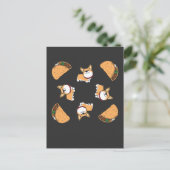 Pembroke Welsh Corgi Dog en Mexican Taco Lover Briefkaart (Staand voorkant)