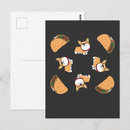 Pembroke Welsh Corgi Dog en Mexican Taco Lover Briefkaart (Voorkant / Achterkant)