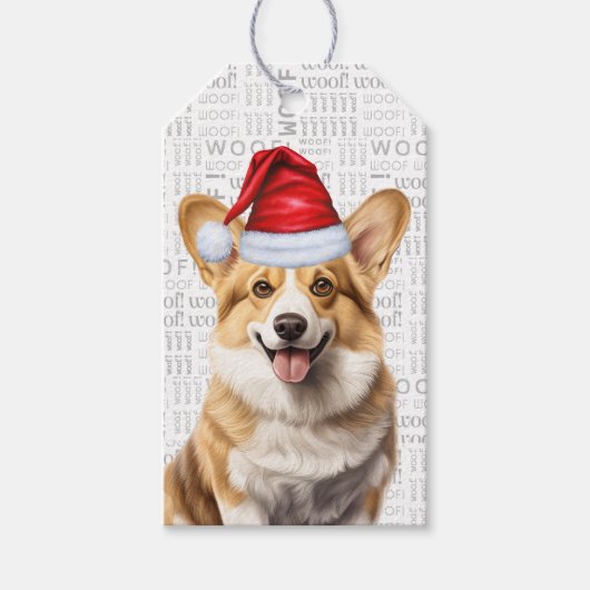 Pembroke Welsh Corgi Dog Fun Kerstvakantie Cadeaulabel (Voorkant)