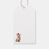 Pembroke Welsh Corgi Dog Fun Kerstvakantie Cadeaulabel (Achterkant)