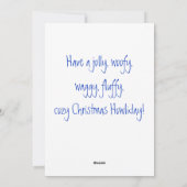 Pembroke Welsh Corgi Dog Funny Kerstpun Feestdagenkaart (Achterkant)