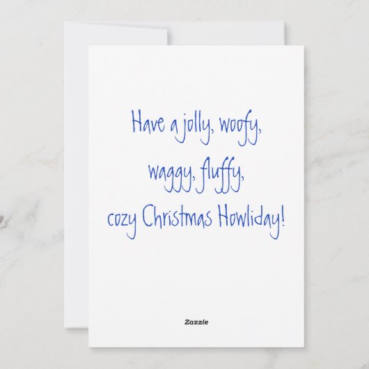 Pembroke Welsh Corgi Dog Funny Kerstpun Feestdagenkaart (Achterkant)