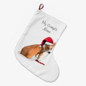 Pembroke Welsh Corgi Dog Grote Kerstsok (Voorkant (Hangend))