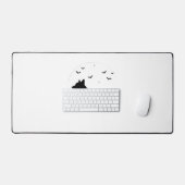 Pembroke Welsh Corgi Dog - Halloween Moon Silhouet Bureaumat (Keyboard & Muis)