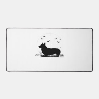 Pembroke Welsh Corgi Dog - Halloween Moon Silhouet Bureaumat