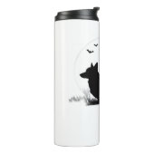 Pembroke Welsh Corgi Dog - Halloween Moon Silhouet Thermosbeker (Gedraaid links)