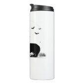 Pembroke Welsh Corgi Dog - Halloween Moon Silhouet Thermosbeker (Geroteerd rechts)