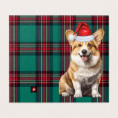 Pembroke Welsh Corgi Dog Holiday Plaid Kaart (Buitenkant ongevouwen)