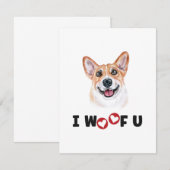 Pembroke Welsh Corgi Dog I Wof You (Voorkant / Achterkant)