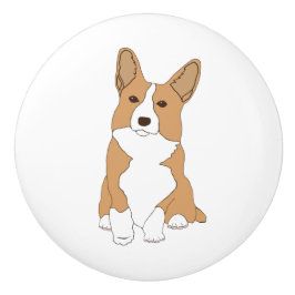 Pembroke Welsh Corgi Dog Keramische Knop