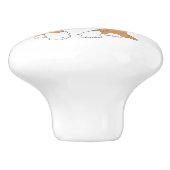 Pembroke Welsh Corgi Dog Keramische Knop (Zijkant)