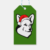 Pembroke welsh Corgi Dog met kerstkerstkerstkerstk Cadeaulabel (Achterkant)