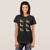 Pembroke Welsh Corgi Dog Schattige Pattern T-shirt (Voorkant volledig)