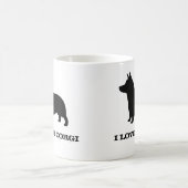 Pembroke Welsh Corgi Dog Silhouette Custom Koffiemok (Center)