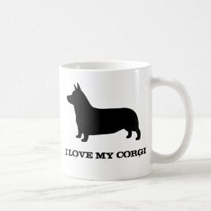 Pembroke Welsh Corgi Dog Silhouette Custom Koffiemok